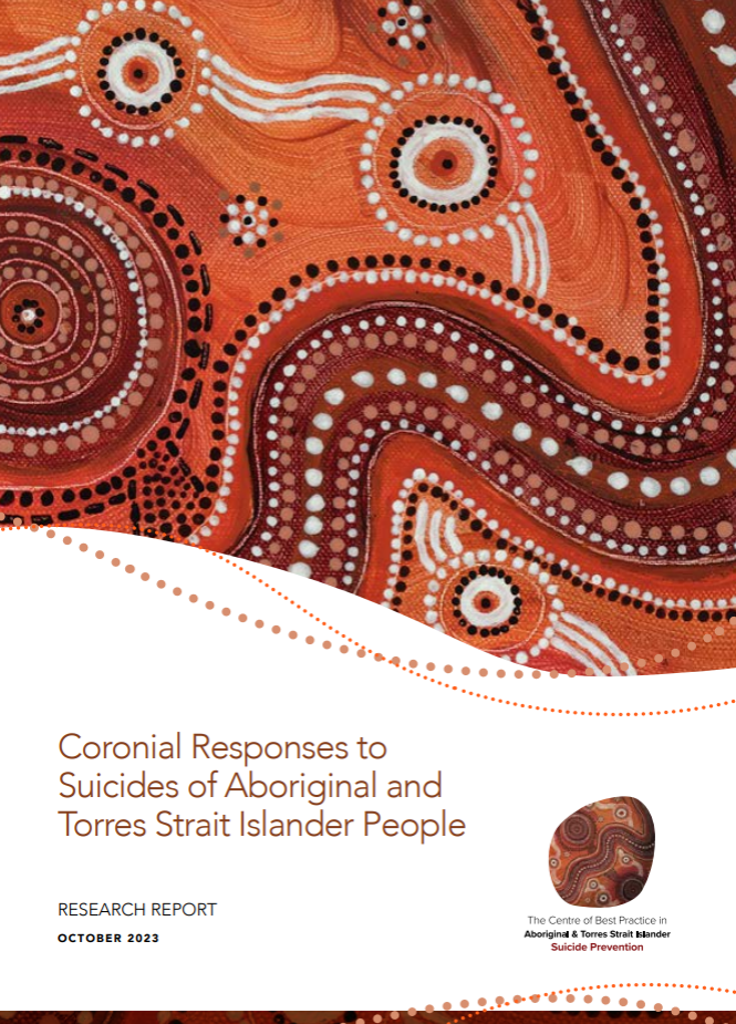 Cover page for Coronial Responses to Suicides of Aboriginal and Torres Strait Islander People