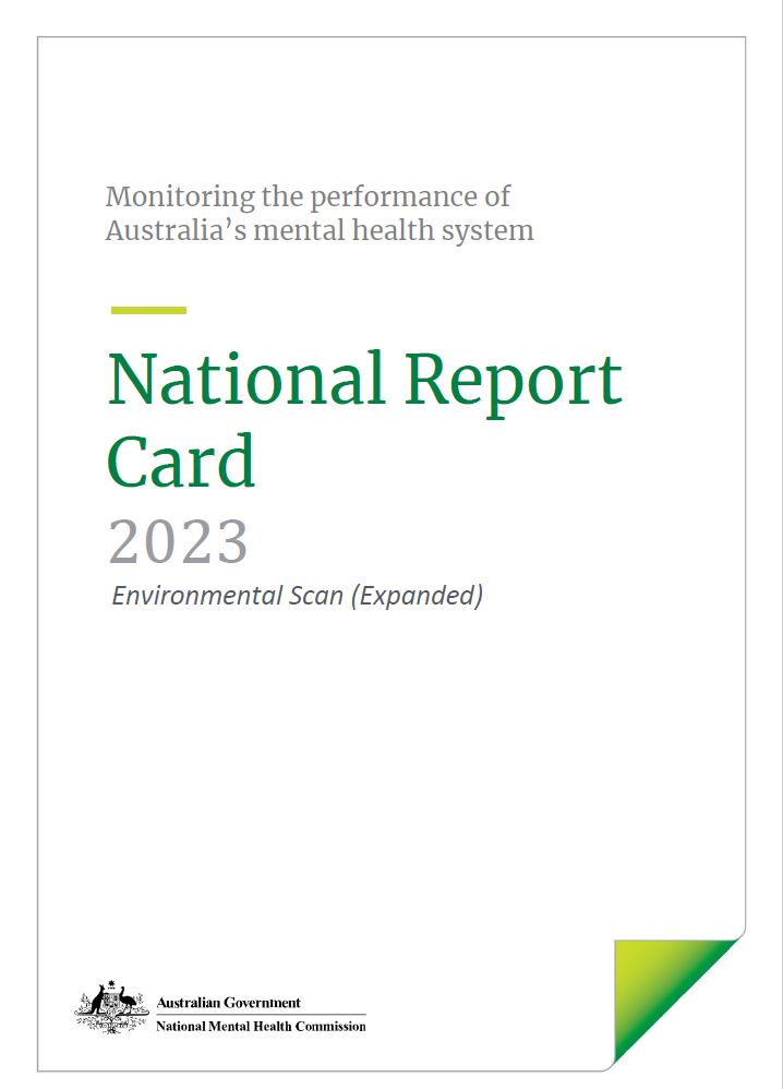 Cover of environmental scan expanded with title text in green and white background