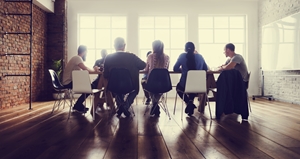 group of people sitting together