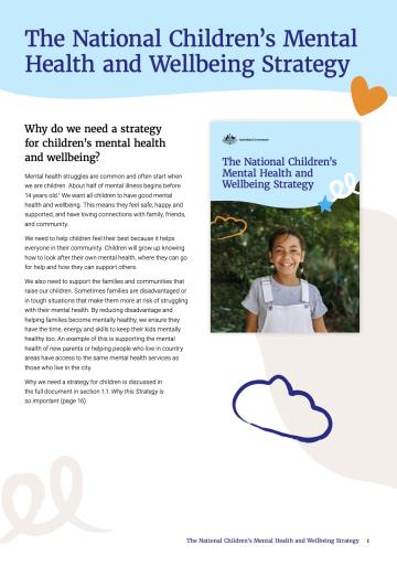 National Children’s Mental Health and Wellbeing Strategy