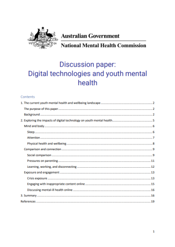 Index of the discussion paper