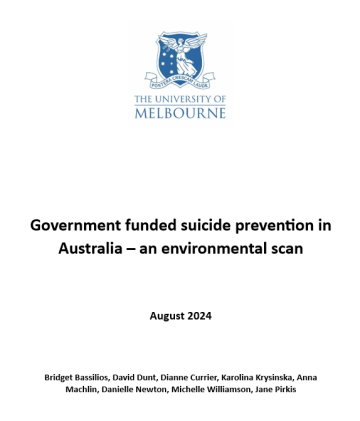 Government funded suicide prevention in Australia - an environmental scan